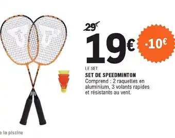 E.Leclerc Set de speedminton offre