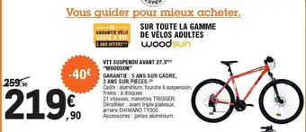 E.Leclerc VTT Suspendu avant 27.5 offre