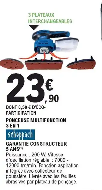 E.Leclerc Ponceuse multifonction 3 en 1 offre