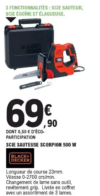 E.Leclerc Scie sauteuse scorpion 500W offre