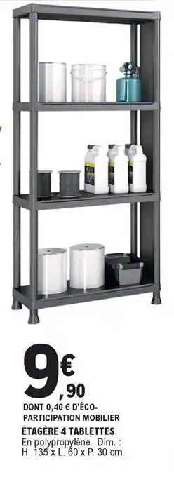 E.Leclerc Étagère 4 tablettes offre