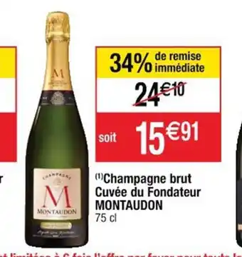 Champagne Brut Cuvée du Fondateur Montaudon 75cl