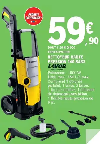 E.Leclerc Nettoyeur haute pression 140 Bars offre