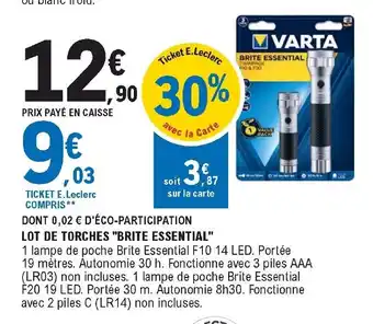 E.Leclerc Lot de torches offre