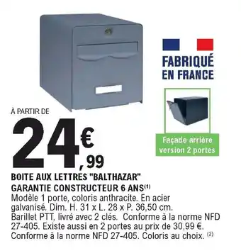 E.Leclerc Boite aux lettres offre