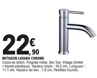 E.Leclerc Mitigeur Lavabo Chrome offre