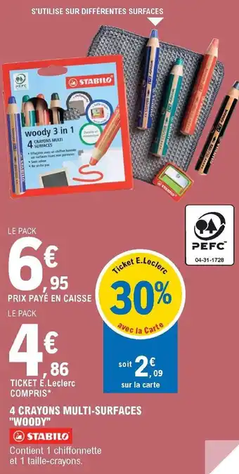 4 Crayons multi-surfaces