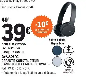 E.Leclerc Casque sans fil offre