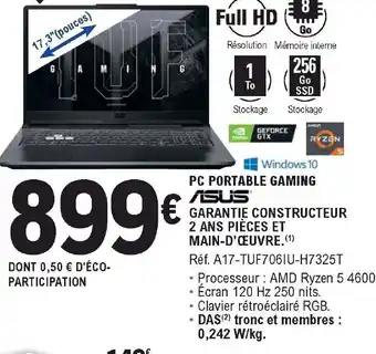 E.Leclerc Pc Portable Gaming offre