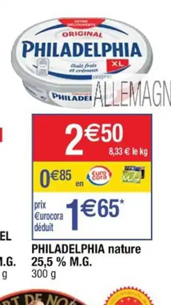Cora x Carrefour Philadelphia Nature 25,5% M.G offre