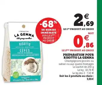 Super U Preparation Pour Risotto La Gemma offre