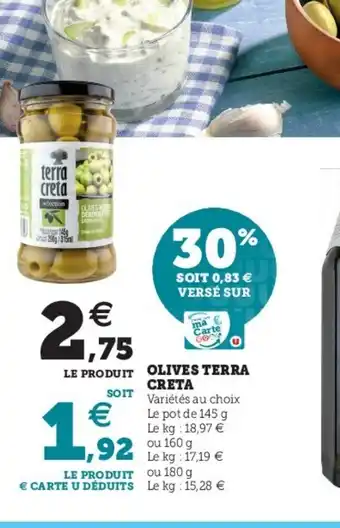 Super U Olives Terra Creta offre