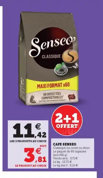 Super U Cafe Senseo offre