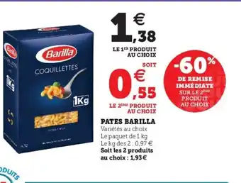 Super U Pates Barilla offre