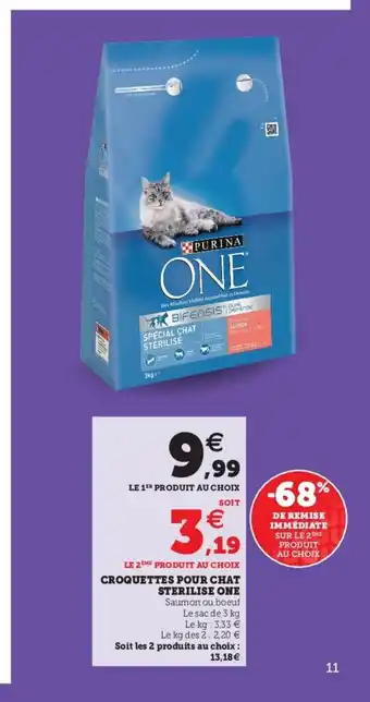 Super U Croquettes Pour Chat Sterilist One offre