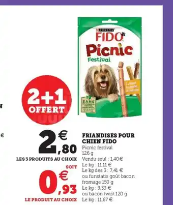 Super U Friandises Pour Chien Fido offre