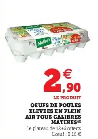 Super U Oeufs De Poules Elevees En Plein offre