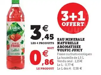 Super U Eau Minerale Naturelle Aromatisee Volvic Juicy offre