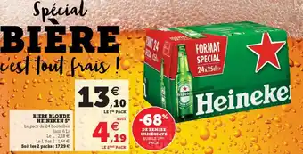 Super U Biere Blonde Heineken offre