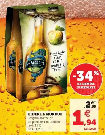 Super U Cider La Mordue offre