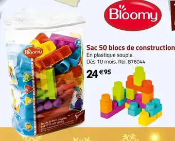 Géant Casino Bloomy sac 50 blocs de construction offre