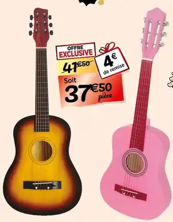 Géant Casino Lansay guitare en bois offre