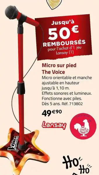 Géant Casino Lansay micro sur pied the voice offre