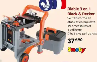 Black & decker / smoby diable 3 en 1