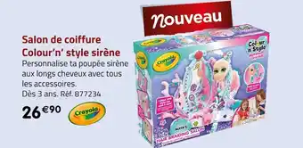 Crayola salon de coiffure colour’n’ style sirène