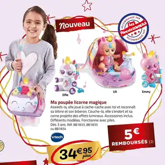 Géant Casino Vtech ma poupée licorne magique offre