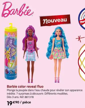Géant Casino Barbie barbie color reveal fluo offre