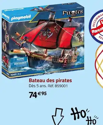 Géant Casino Playmobil bateau des pirates offre