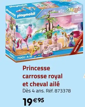 Princesse carrosse royal et cheval ailé