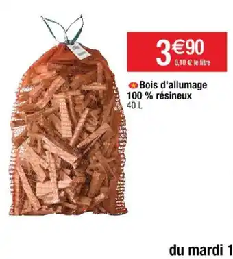 Cora x Carrefour Bois d'Allumage 100% Resineux offre