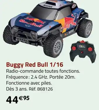 Géant Casino Buggy red bull 1/16 offre