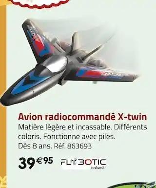 Géant Casino Flybotic avion radiocommandé x-twin offre