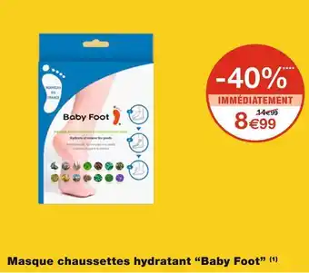Monoprix Masque chaussettes hydratant “baby foot” offre