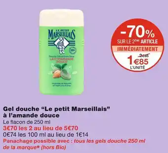 Le petit marseillais gel douche à l’amande douce