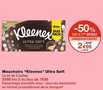Monoprix Kleenex mouchoirs ultra soft offre