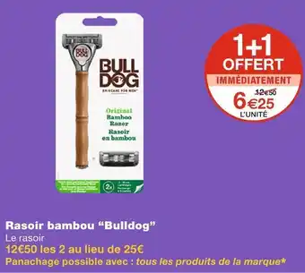 Monoprix Bulldog rasoir bambou offre