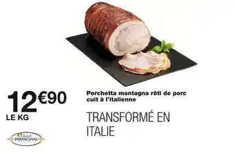 Porchetta montagna rôti de porc cuit à l’italienne