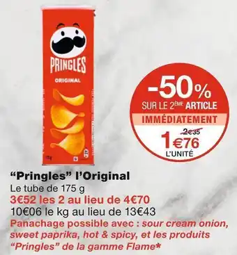 Monoprix Pringles pringles l’original offre