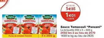 Monoprix Panzani sauce tomacouli offre