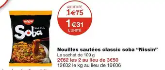 Monoprix Nissin nouilles sautées classic soba offre