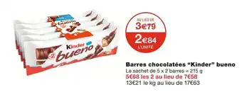 Monoprix Ferrero barres chocolatées bueno offre