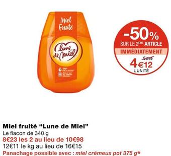 Monoprix Lune de miel miel fruité offre