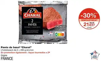 Monoprix Charal pavés de bœuf offre