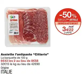 Monoprix Citterio assiette l’antipasto offre