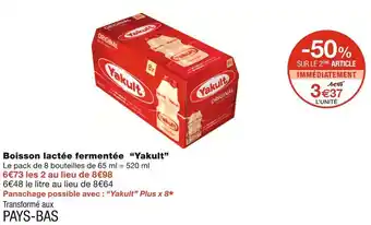 Monoprix Yakult boisson lactée fermentée offre
