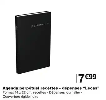 Lecas agenda perpĂ©tuel recettes - dĂ©penses âlecasâ